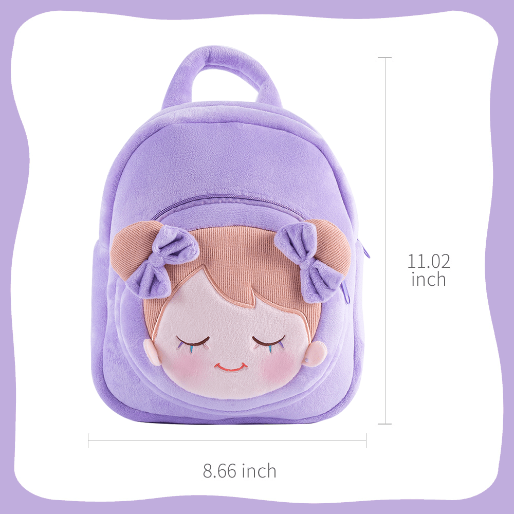 OUOZZZ Personalized IRIS Purple Doll Backpack Gift Set Purple Backpack