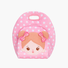 Laden Sie das Bild in den Galerie-Viewer, OUOZZZ Personalized Pink Plush Large Capacity Lunch Bag Lunch Bag