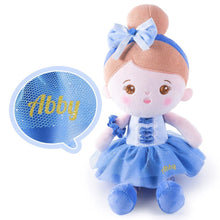 Cargar imagen en el visor de la galería, OUOZZZ Personalized Abby Blue Girl Plush Doll and Backpack Gift Set Abby Ballerina + Backpack