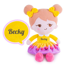 Carica l&#39;immagine nel visualizzatore di Gallery, Personalizedoll Personalized Girl Doll + Optional Backpack Becky Yellow Doll / Only Doll