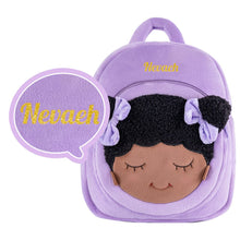 Charger l&#39;image dans la galerie, OUOZZZ Personalized Backpack and Optional Cute Plush Doll 🤎Purple N / Only Bag
