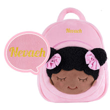 Cargar imagen en el visor de la galería, OUOZZZ Personalized Backpack and Optional Cute Plush Doll 🤎Pink N / Only Bag