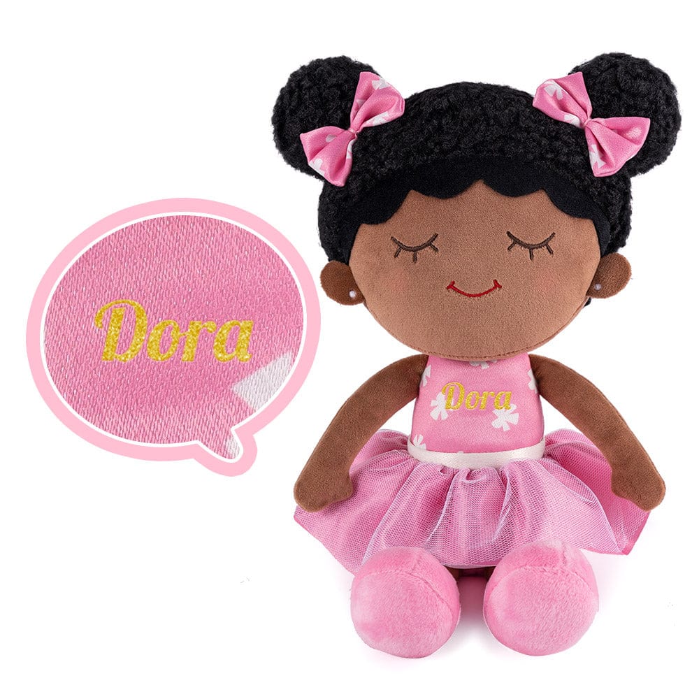 OUOZZZ Personalized Plush Baby Doll And Optional Backpack Dora - Pink / Only Doll