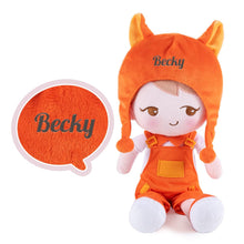 Load image into Gallery viewer, OUOZZZ Personalized Fox Girl Plush Doll Becky Fox