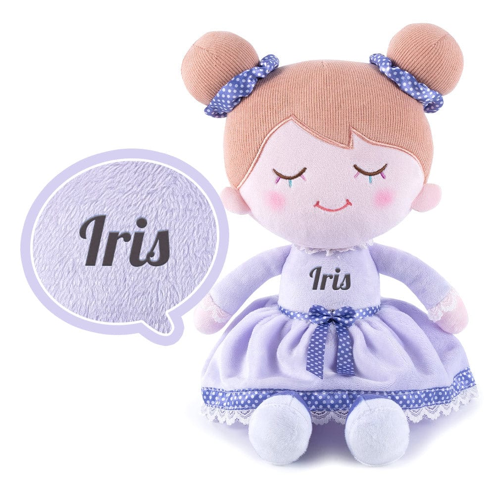 Personalizedoll Personalized Girl Doll + Optional Backpack Iris Light Purple Doll / Only Doll