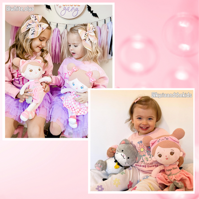 Personalized Pink Cat Plush Doll