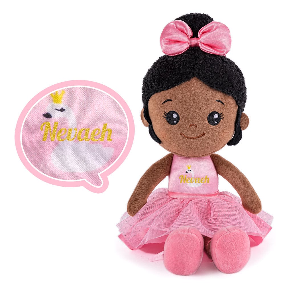 OUOZZZ Personalized Plush Baby Doll And Optional Backpack Nevaeh - Pink / Only Doll
