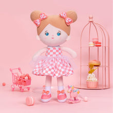 Afbeelding in Gallery-weergave laden, OUOZZZ Personalized Pink Blue Eyes Girl Plush Rag Baby Doll