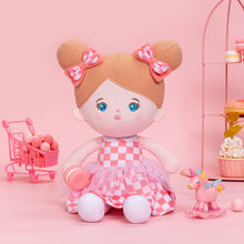 Cargar imagen en el visor de la galería, OUOZZZ Personalized Pink Blue Eyes Girl Plush Rag Baby Doll