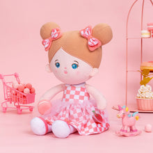 Laden Sie das Bild in den Galerie-Viewer, OUOZZZ Personalized Pink Blue Eyes Girl Plush Rag Baby Doll