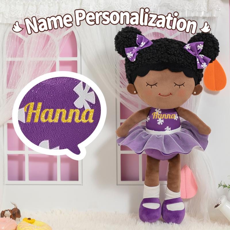 OUOZZZ Personalized Plush Doll and Optional Backpack Deep Skin Tone 01 / Only Doll