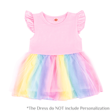 Laden Sie das Bild in den Galerie-Viewer, OUOZZZ Rainbow Baby Dress Pink / 90