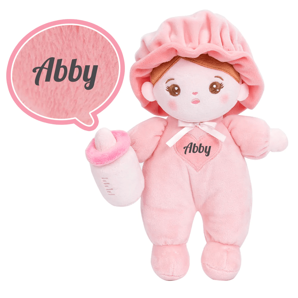 OUOZZZ Personalized Plush Doll Gift Set For Kids Pink Mini Doll💝
