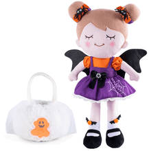 Load image into Gallery viewer, OUOZZZ Personalized Little Witch Plush Doll Gift Set Doll &amp; White Basket